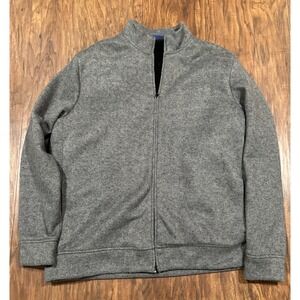 Mens Hightown Gray Full Zip Fleece Sherpa Lined Jacket XXL Apt 9